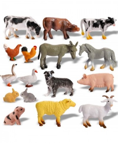 16 Piece Farm Animals Figures Realistic Plastic Farm Animal Figurines Playset Mini Farm Barn Animals Toys Learning Educationa...