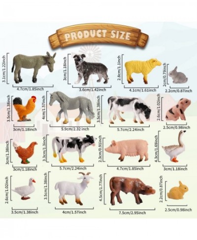 16 Piece Farm Animals Figures Realistic Plastic Farm Animal Figurines Playset Mini Farm Barn Animals Toys Learning Educationa...