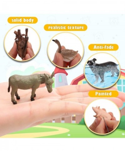 16 Piece Farm Animals Figures Realistic Plastic Farm Animal Figurines Playset Mini Farm Barn Animals Toys Learning Educationa...