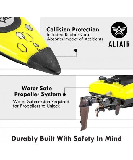 Altair AA Wave RC Remote Control Boat for Pools & Lakes - Free Priority Shipping - Water Safe Propeller System for Kids Self ...