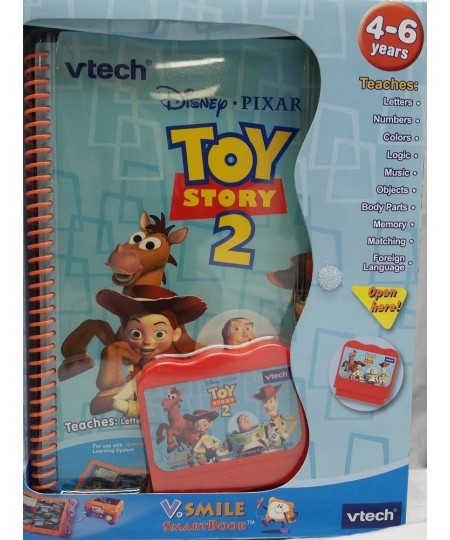 V.Smile Smartbook Story Book - Disney Pixar Toy Story 2 that Teaches Letters Numbers Colors Logic Music Objects Body Parts Me...