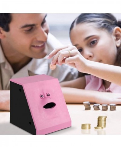 Face Bank Coin Eating Savings Bank Blue Coin Money Box Piggy Banks for Kids Battery Operated (Blind Box - Color) $37.89 - Kid...