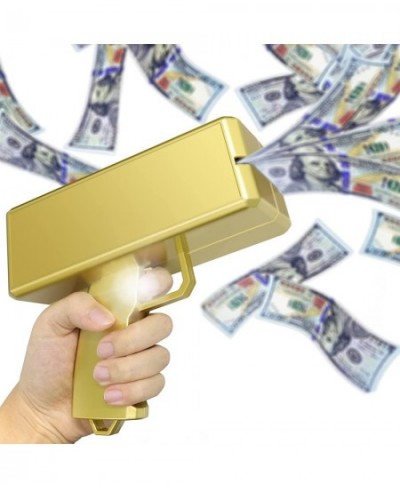 Super Money Guns Paper Playing Spary Money Gun Make it Rain Toy Gun Handheld Cash Gun Fake Bill Dispenser Money Shooter Toy(M...