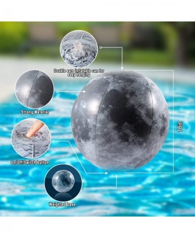 Pool Toys- Large LED Beach Ball with Remote Control Moon Light Ball - 16 Colors Lights and 4 Light Modes Outdoor Pool Beach P...