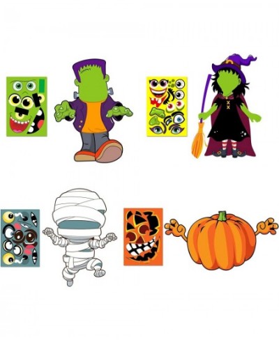 Make Your Own Jack-O-Lantern Mummy Witch Monster Hunt Craft Stickers Kids Halloween Decorations 16pcs $14.94 - Kids' Stickers