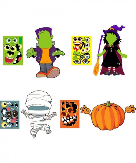 Make Your Own Jack-O-Lantern Mummy Witch Monster Hunt Craft Stickers Kids Halloween Decorations 16pcs $14.94 - Kids' Stickers