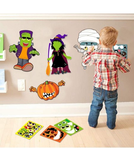 Make Your Own Jack-O-Lantern Mummy Witch Monster Hunt Craft Stickers Kids Halloween Decorations 16pcs $14.94 - Kids' Stickers