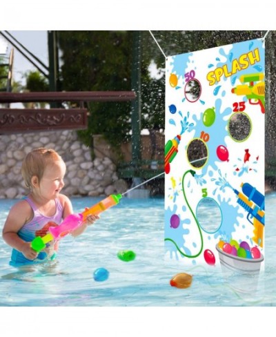 Toss Game Banner for Water Balloons 4 Score Holes Shooter Target for Water Gun Swimming Pool Fun Addition Toy for Throwing Wa...