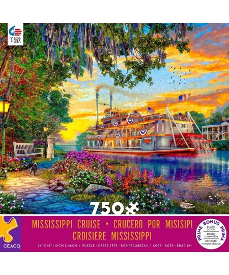 Dominic Davison - Mississippi Cruise - 750 Piece Jigsaw Puzzle $18.54 - Jigsaw Puzzles