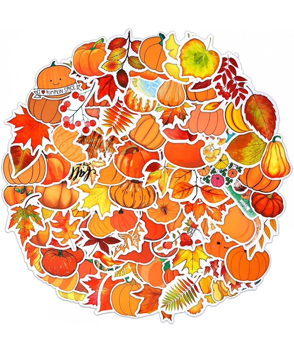 100PCS Fall Stickers Pumpkin Maple Leaf Labels Stickers Waterproof Thanksgiving Stickers for Kids Autumn Fall Stickers for Sc...