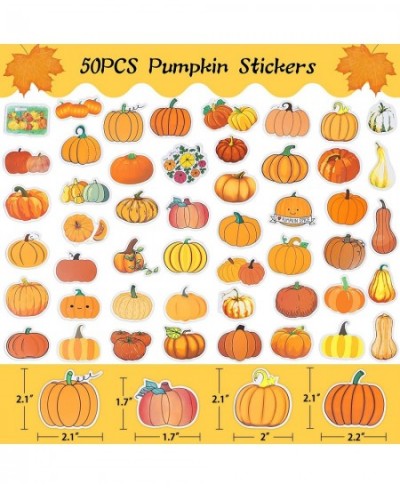 100PCS Fall Stickers Pumpkin Maple Leaf Labels Stickers Waterproof Thanksgiving Stickers for Kids Autumn Fall Stickers for Sc...