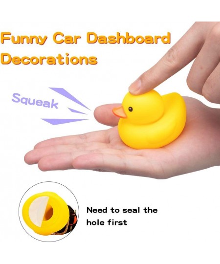 Rubber Duck Toy Car Ornaments Yellow Duck Car Dashboard Decorations Cool Glasses Duck with Propeller Helmet $16.34 - Gags & P...