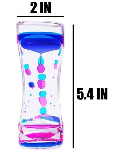 Liquid Motion Bubbler Timer and Moving Sand Art Picture 2 Pack Colorful Hourglass Liquid Bubbler Art Toys Activity Calm Relax...