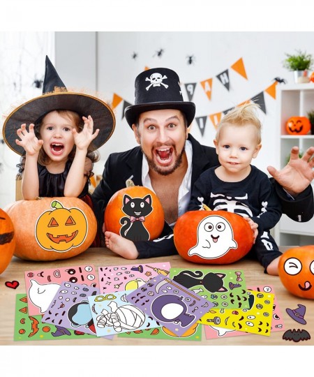 40 PCS Make-a-face Sticker Make Your Own Halloween Character Mix and Match Sticker. Halloween Decoration Sticker Halloween Cr...