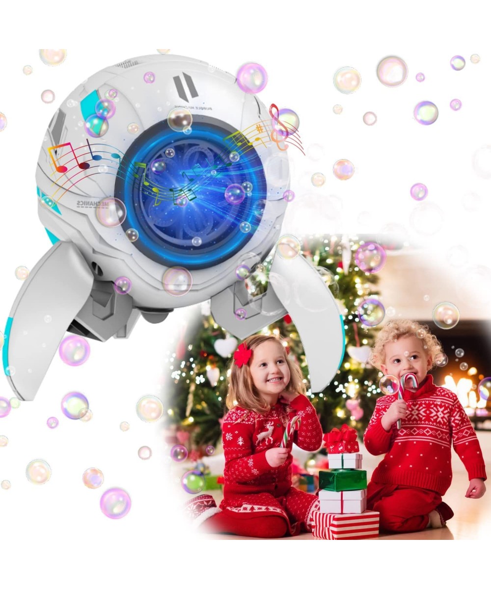 2022 New Electric Robot Bubble Machine Toy with Light Music Soap Water Electric Bubble Kids Automatic Machine Toys for Childr...