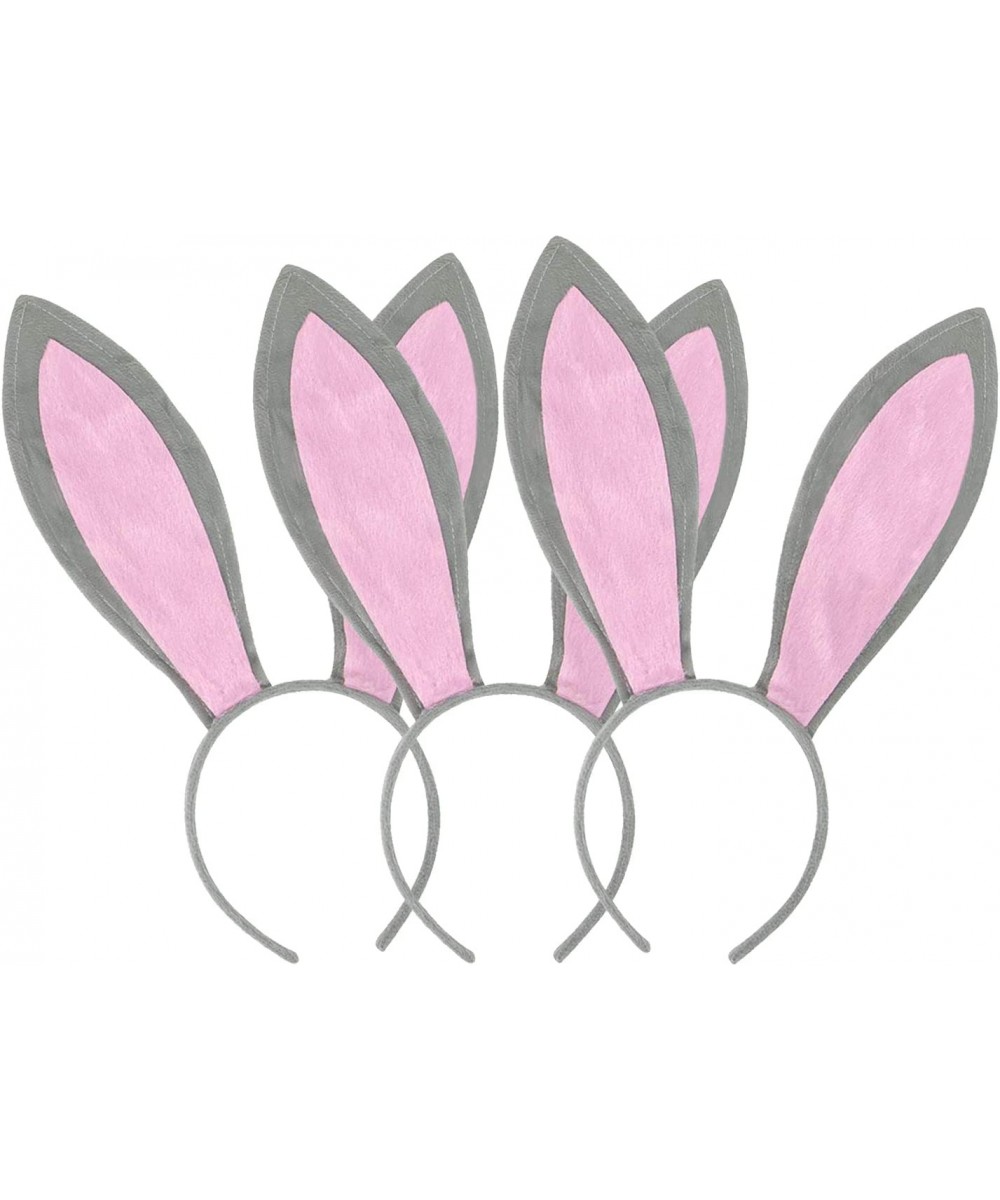 Bunny Ears Headband 3PCS Plush Rabbit Ears Headband Easter Halloween Party Cosplay Accessories Decor (Gray/Pink) $18.44 - Kid...