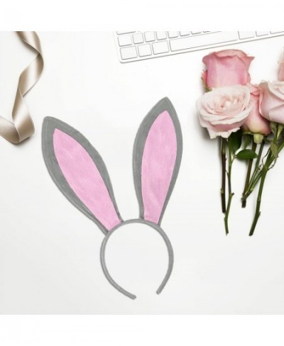 Bunny Ears Headband 3PCS Plush Rabbit Ears Headband Easter Halloween Party Cosplay Accessories Decor (Gray/Pink) $18.44 - Kid...