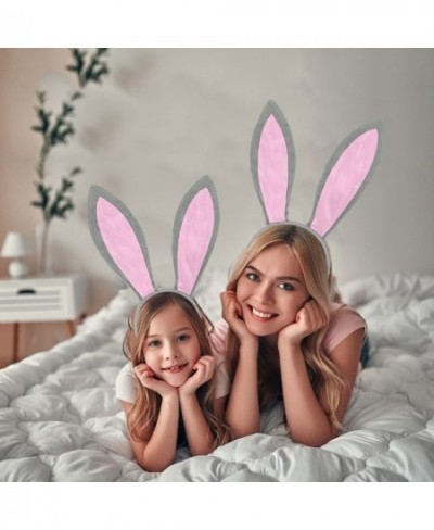 Bunny Ears Headband 3PCS Plush Rabbit Ears Headband Easter Halloween Party Cosplay Accessories Decor (Gray/Pink) $18.44 - Kid...