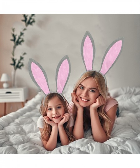 Bunny Ears Headband 3PCS Plush Rabbit Ears Headband Easter Halloween Party Cosplay Accessories Decor (Gray/Pink) $18.44 - Kid...