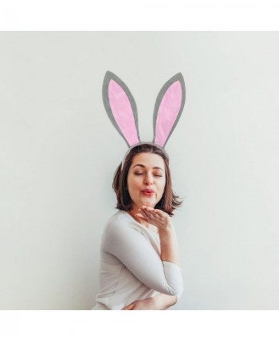 Bunny Ears Headband 3PCS Plush Rabbit Ears Headband Easter Halloween Party Cosplay Accessories Decor (Gray/Pink) $18.44 - Kid...