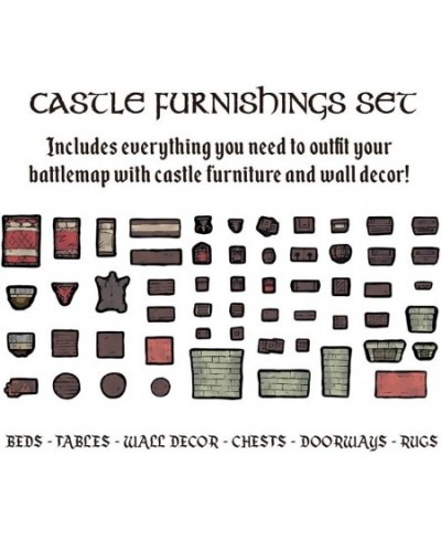 Tabletop Tokens: Castle Furnishings Set $37.02 - Game Accessories