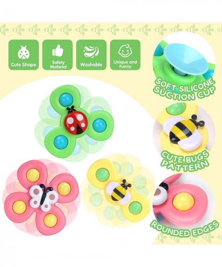 Suction Cup Spinning Top Toy Baby Bath Toys Suction Spinner Toys for Toddlers 6-18 Months Infant Sensory Toys for 3 4 5 6 Mon...