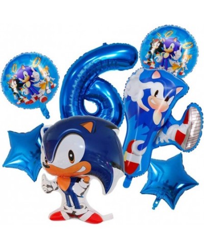 7PCS hedgehog balloons blue hedgehog birthday party supplies children's hedgehog theme anniversary party balloon decoration (...