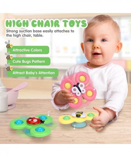 Suction Cup Spinning Top Toy Baby Bath Toys Suction Spinner Toys for Toddlers 6-18 Months Infant Sensory Toys for 3 4 5 6 Mon...