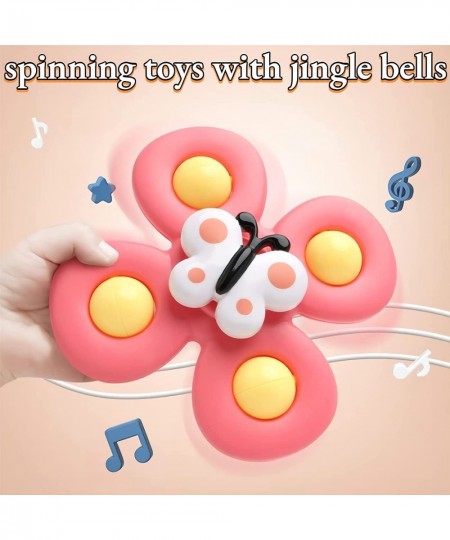 Suction Cup Spinning Top Toy Baby Bath Toys Suction Spinner Toys for Toddlers 6-18 Months Infant Sensory Toys for 3 4 5 6 Mon...