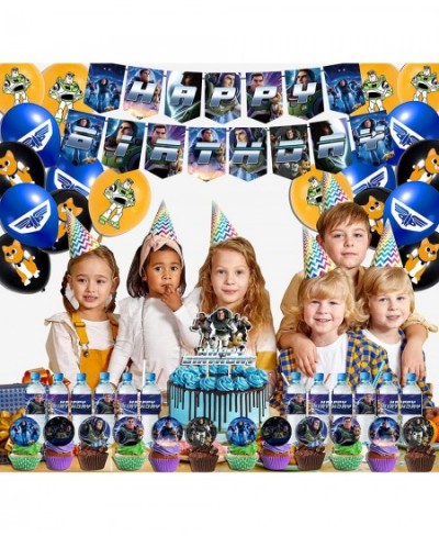 Buzz Light Year Party Supplies Buzz Birthday Decorations Buzz Themed Party For Kids Serves Cupcake Toppers Party Banner Latex...