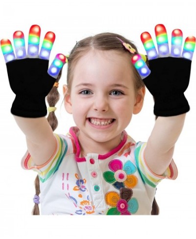 Kids Light Gloves Children Finger Light Flashing LED Warm Gloves with Lights for Birthday Light Party Christmas Xmas Dance Gi...