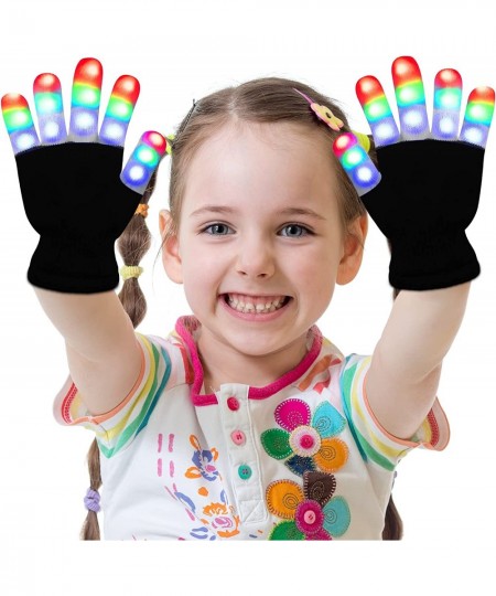 Kids Light Gloves Children Finger Light Flashing LED Warm Gloves with Lights for Birthday Light Party Christmas Xmas Dance Gi...