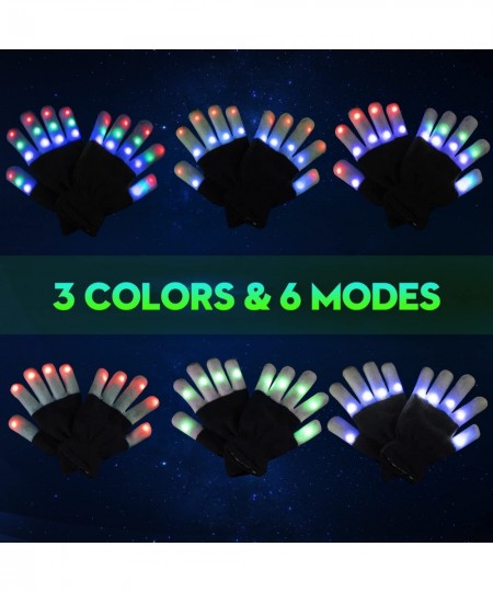 Kids Light Gloves Children Finger Light Flashing LED Warm Gloves with Lights for Birthday Light Party Christmas Xmas Dance Gi...