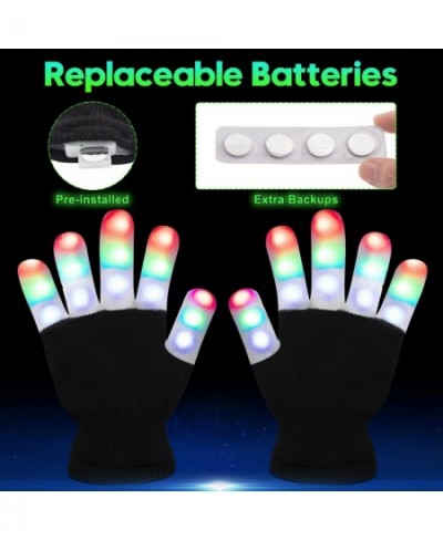 Kids Light Gloves Children Finger Light Flashing LED Warm Gloves with Lights for Birthday Light Party Christmas Xmas Dance Gi...