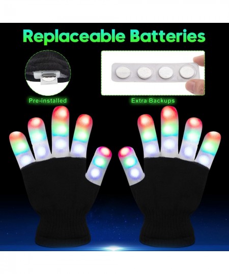 Kids Light Gloves Children Finger Light Flashing LED Warm Gloves with Lights for Birthday Light Party Christmas Xmas Dance Gi...