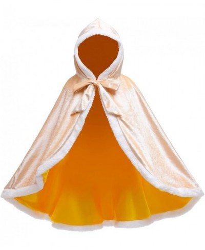 Girls Cloak Princess Long Cape Pure Cotton Winter Thicken Warm Cape Poncho Hoodie $24.96 - Kids' Costumes