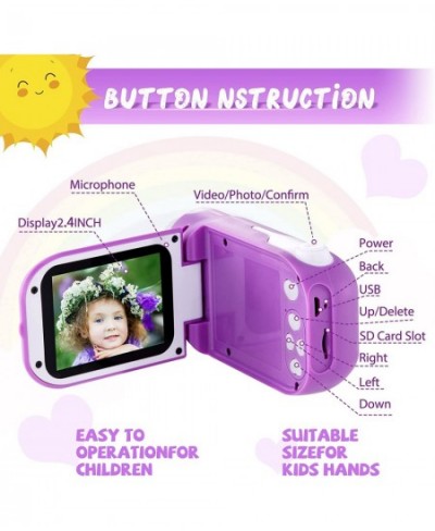 Kids Video Camera Girls Toys - Kids Camera Toddler Camcorder Christmas Birthday Gifts for Children 3-10 Years Old Kids Digita...