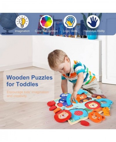 Toddler Puzzles Wooden Animals Jigsaw Puzzle Toys for Age 1 2 3 4 Year Old Toddlers Kids Educational Preschool Montessori Toy...