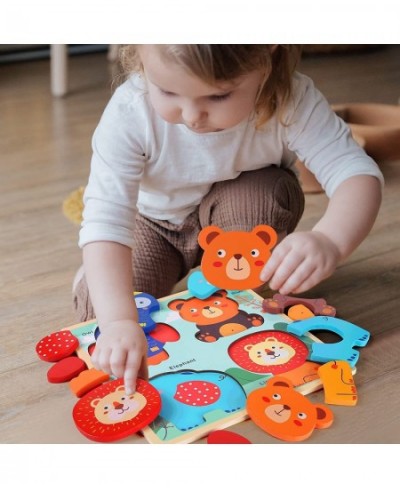 Toddler Puzzles Wooden Animals Jigsaw Puzzle Toys for Age 1 2 3 4 Year Old Toddlers Kids Educational Preschool Montessori Toy...