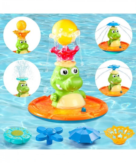 Baby Bath Toys Fountain Crocodile Water Bath Toy Sprinkler Light Up Bathtub Toy for Bathroom Swimming Pool Indoor Outdoor for...