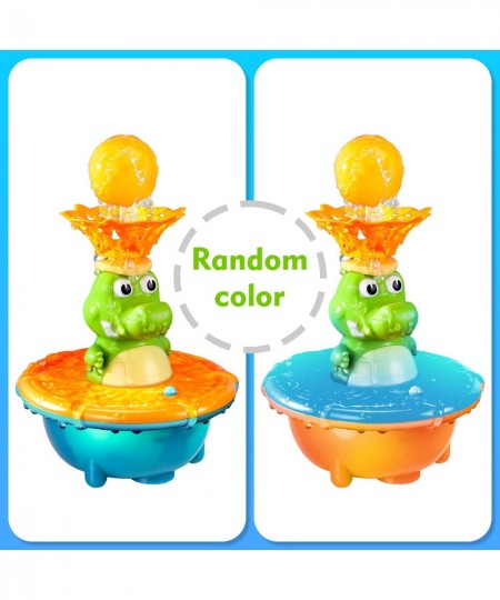 Baby Bath Toys Fountain Crocodile Water Bath Toy Sprinkler Light Up Bathtub Toy for Bathroom Swimming Pool Indoor Outdoor for...