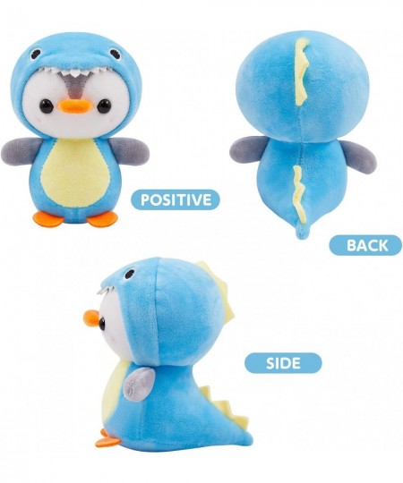 3 Pieces Mini Cute Stuffed Penguin Keychains Set in 4.8 Inch Frog Bee Dinosaur Costume Dressed Plush Toys Keychain for Boys G...