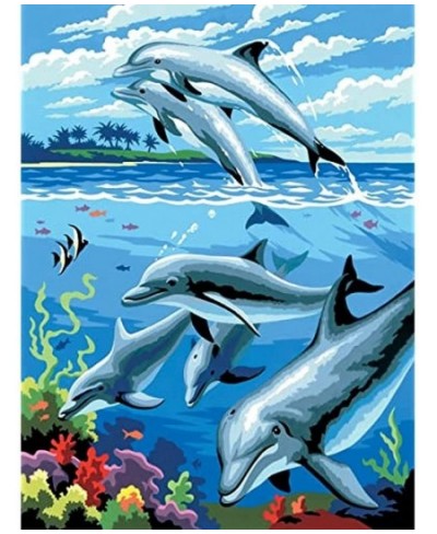 PJS24 Painting by Numbers Junior Small Art Activity Kit Dolphins $15.50 - Kids' Drawing & Writing Boards