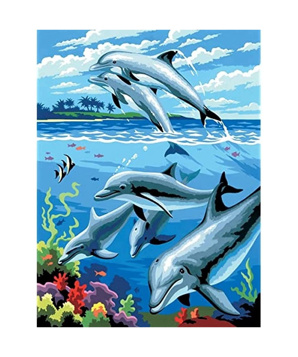 PJS24 Painting by Numbers Junior Small Art Activity Kit Dolphins $15.50 - Kids' Drawing & Writing Boards