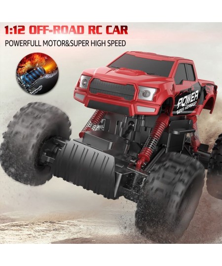 RC Cars 1:12 Off Road Monster Truck Remote Control Car for Boy Adult Gifts All Terrain Hobby RC Car 4WD Rock Crawler Red $85....