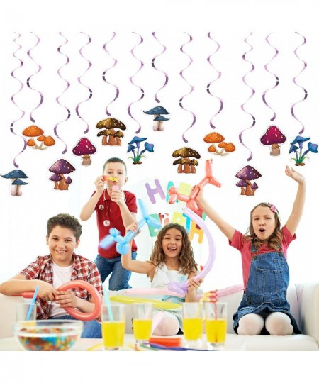 12PCS mushroom Hanging Swirls Ceiling Streamers Decorations for Family Birthday Party Favors Supplies and Baby Shower $18.17 ...