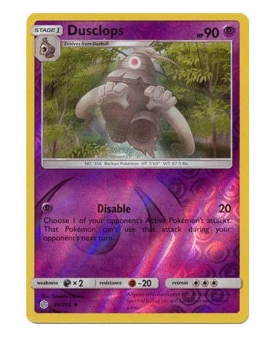 Dusclops - 84/236 - Uncommon - Reverse Holo - Cosmic Eclipse $12.14 - Electronic Learning & Education Toys