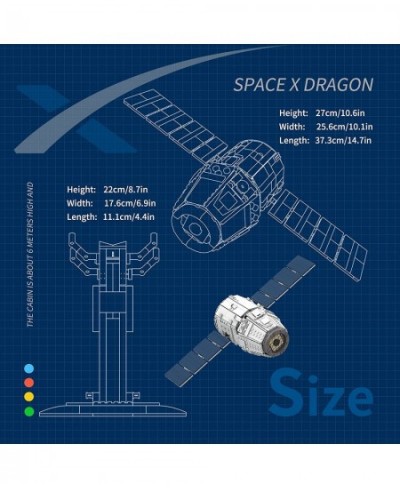 Space X Dragon Spacecraft Building Kits Toy Capsule Spaceship Architecture Vehicle Building Sets for Space Enthusiasts Fans C...