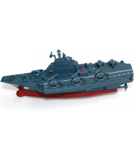 Military Remote Control Aircraft Carrier Model RC Boat Ship Speedboat Yacht Electric Water Toy - Blue (2.4G No Antenna) $40.2...