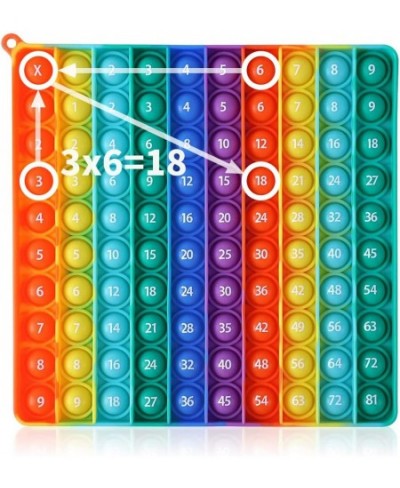 P00p with Numbers Multiplication Table Game Fidget Math Toys Stress Relieving Fidget Learning Game Toy to Create Kinds of Mat...